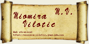 Miomira Vilotić vizit kartica